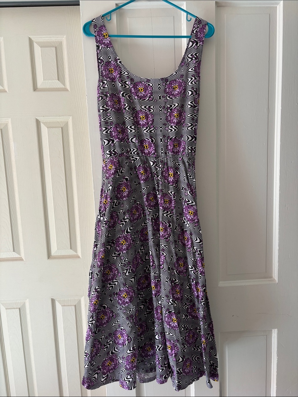 Nooworks Purple Floral Print Midi Dress